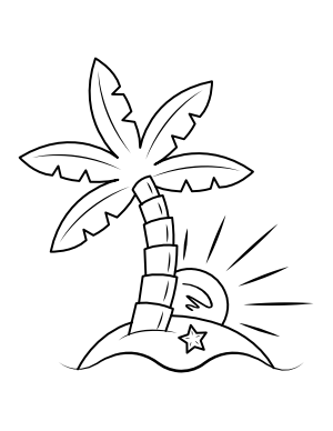 Island Coloring Page