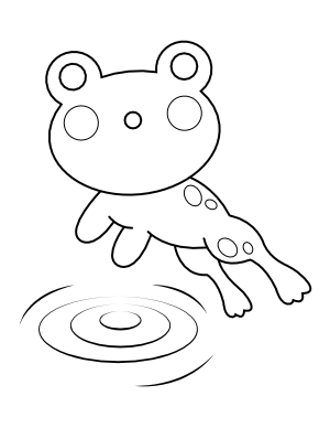Jumping Frog Coloring Page