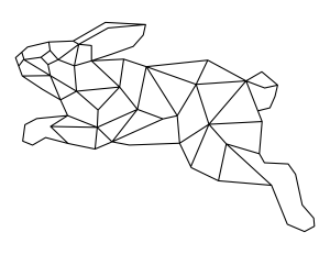 Jumping Geometric Rabbit Coloring Page