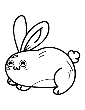 Kawaii Bunny Coloring Page