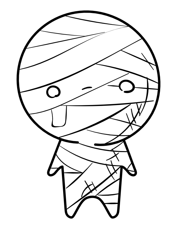 halloween mummy coloring pages