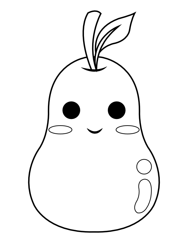 √ Pear Coloring Pages : Coloring Pages Printable Pears Coloring Page