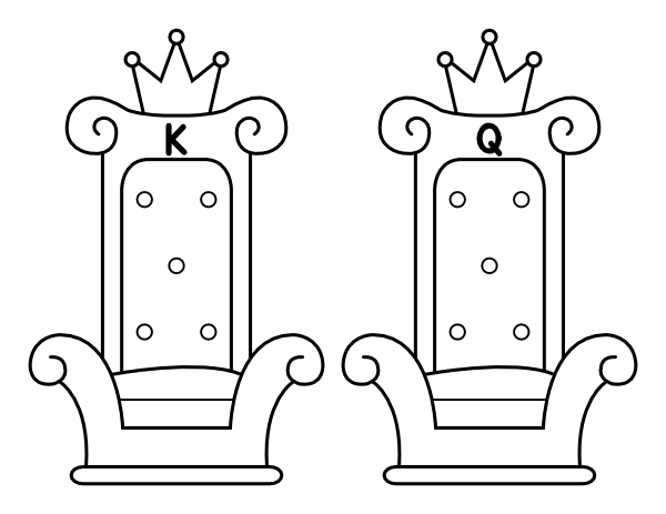 King and Queen Thrones Coloring Page
