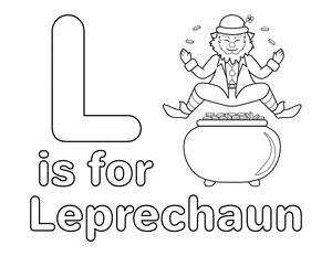 L Is for Leprechaun Coloring Page