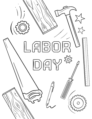 Labor Day Coloring Page