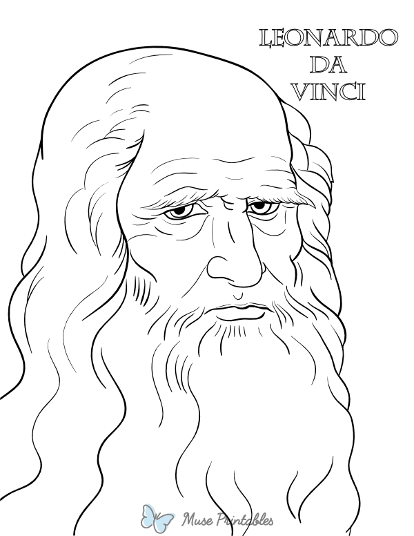 Leonardo Da Vinci Coloring Page
