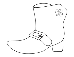 Leprechaun Boot Coloring Page