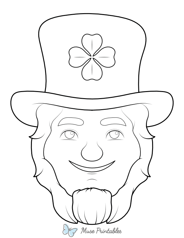 Leprechaun Face Coloring Page