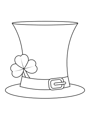 Leprechaun Top Hat Coloring Page