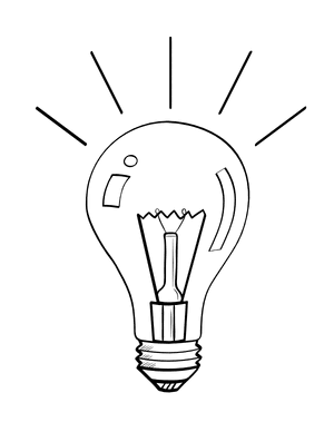 Light Bulb Coloring Page