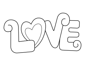 Love Coloring Page