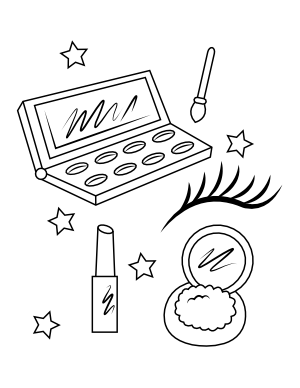 Makeup Coloring Page