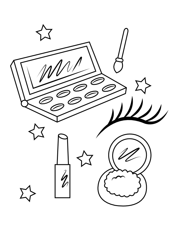 Makeup Coloring Page