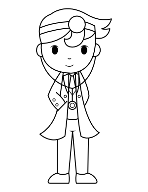 Male Doctor Coloring Page