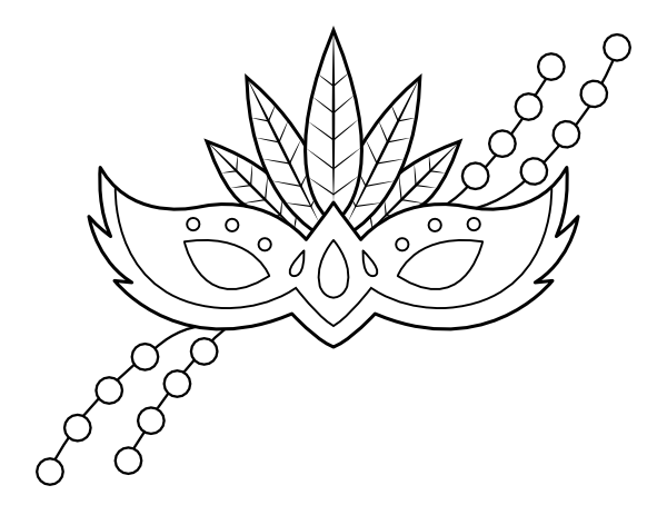 mardi gras mask coloring pages