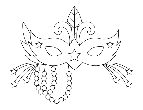 mardi gras mask coloring pages