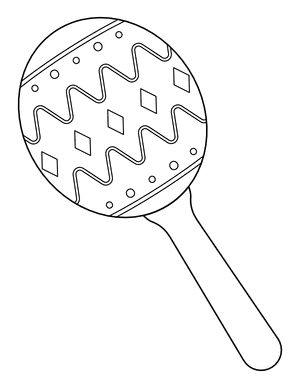 Mexican Maracas Coloring Page