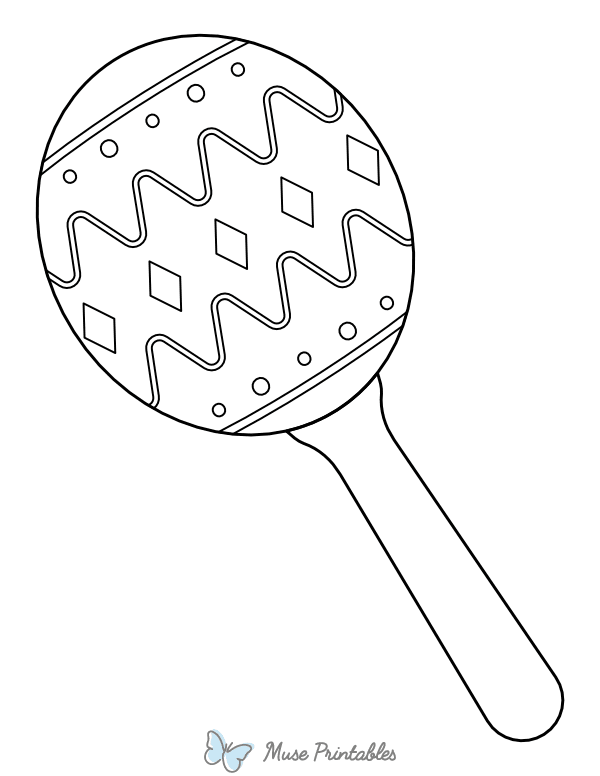 Mexican Maracas Coloring Page