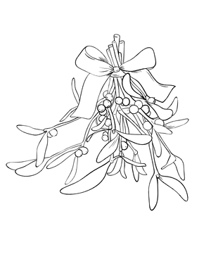 Mistletoe Coloring Page