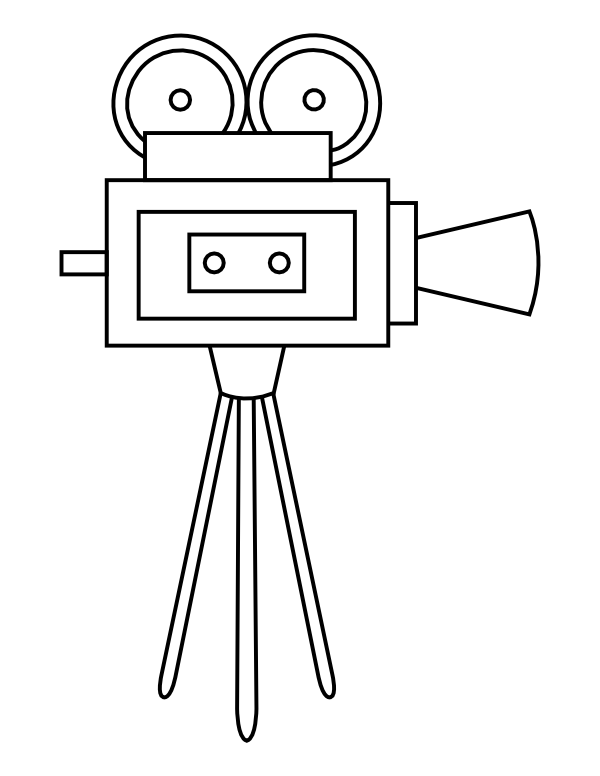 Movie Camera Coloring Page