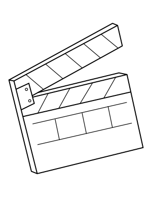 Movie Clapperboard Coloring Page