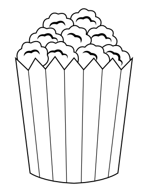 Movie Popcorn Coloring Page