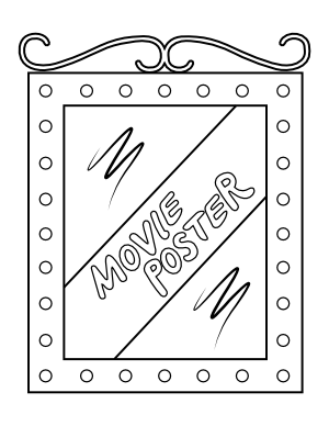 Movie Poster Coloring Page