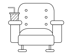 Movie Theater Chair Coloring Page