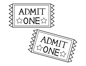 Movie Tickets Coloring Page