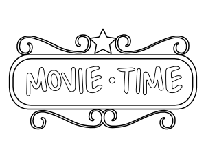 Movie Time Coloring Page