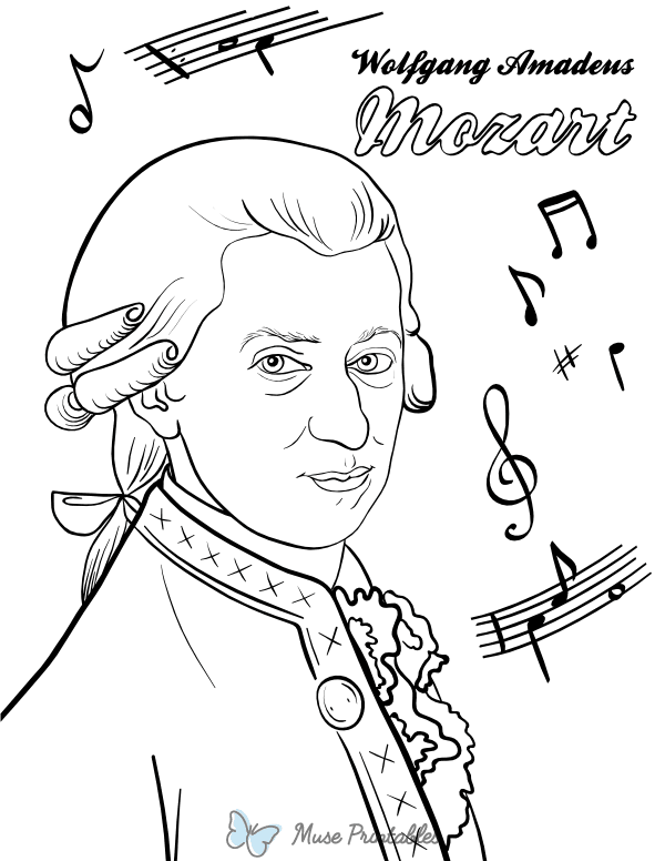 Mozart Coloring Page