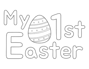 My 1st Easter Coloring Page