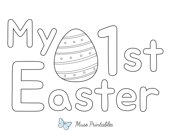 My 1st Easter Coloring Page