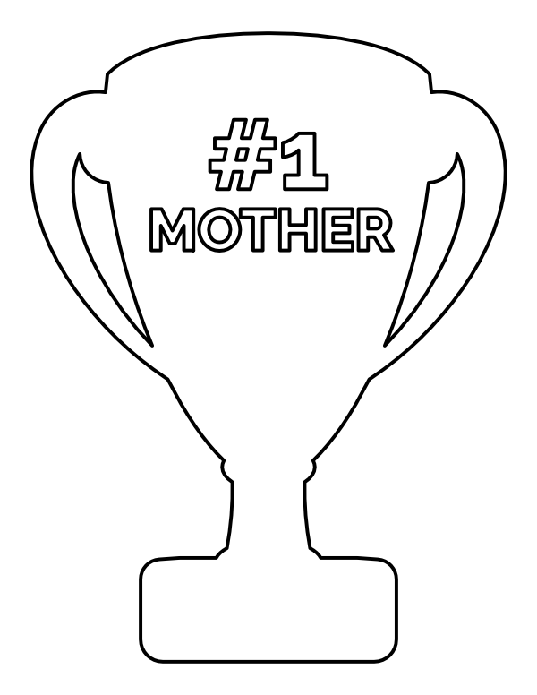 Number One Mother Coloring Page