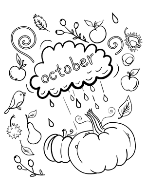 October Coloring Page