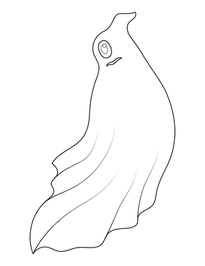 One Eyed Ghost Coloring Page