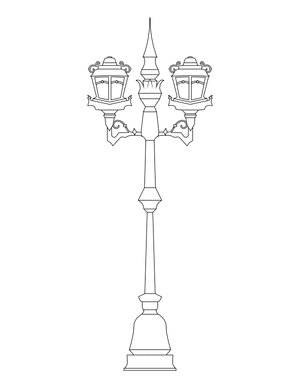 Ornate Street Lamp Coloring Page