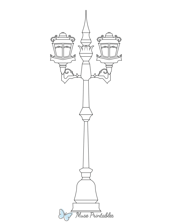 Ornate Street Lamp Coloring Page