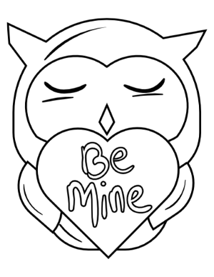 Owl Be Mine Coloring Page