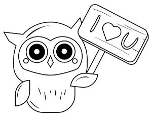 Owl I Love You Coloring Page