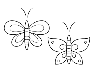 Pair of Butterflies Coloring Page