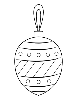 Patterned Christmas Ornament Coloring Page