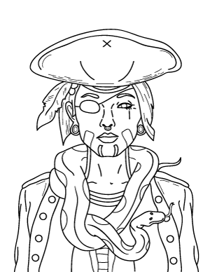 Pirate Coloring Page