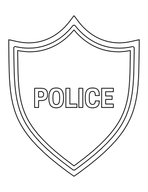 Police Badge Coloring Page