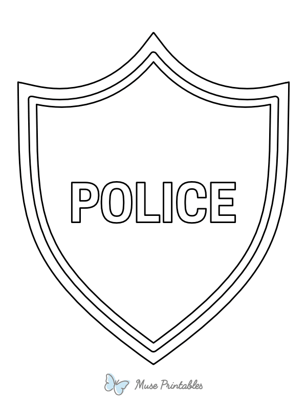 Police Badge Coloring Page