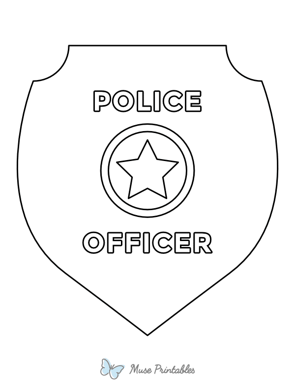 Police Officer Badge Coloring Page