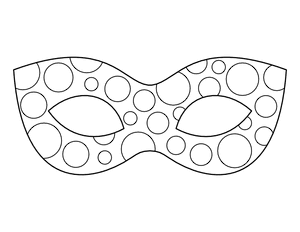 Polka Dot Mask Coloring Page