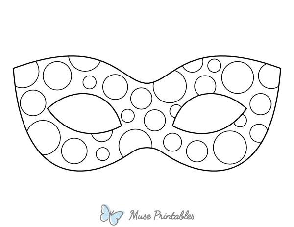 Polka Dot Mask Coloring Page