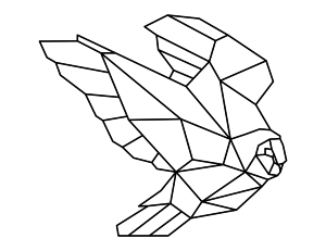 Polygon Owl Coloring Page