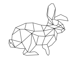 Polygon Rabbit Coloring Page